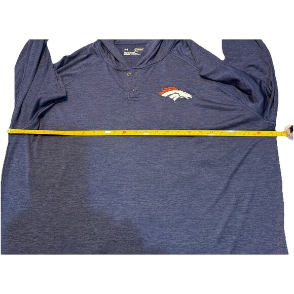 Under Armour NFL Denver Broncos Combine Authentic Blue 2XL 2 Snap Blue Hoodie - Picture 5 of 9